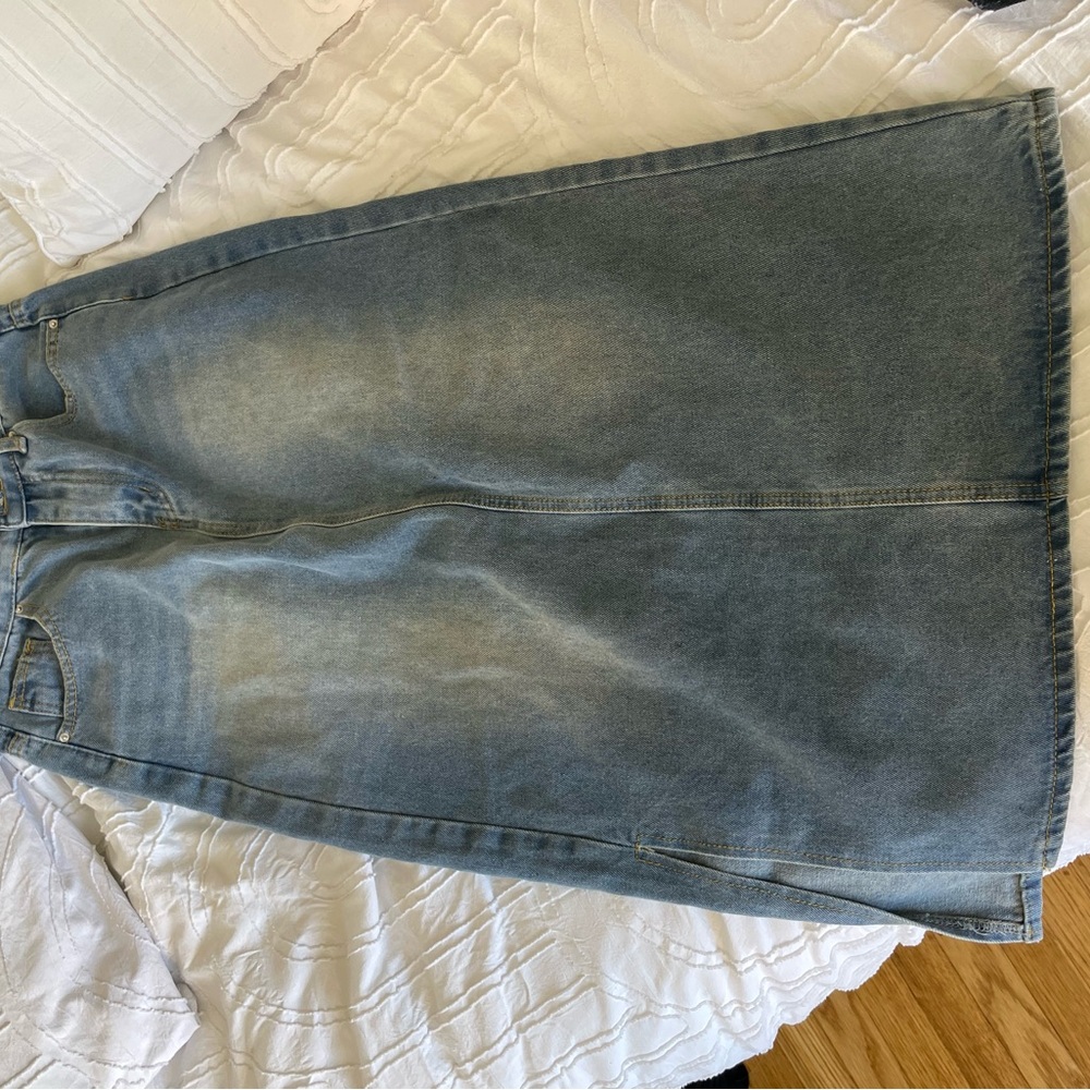 Jean Midi Skirt